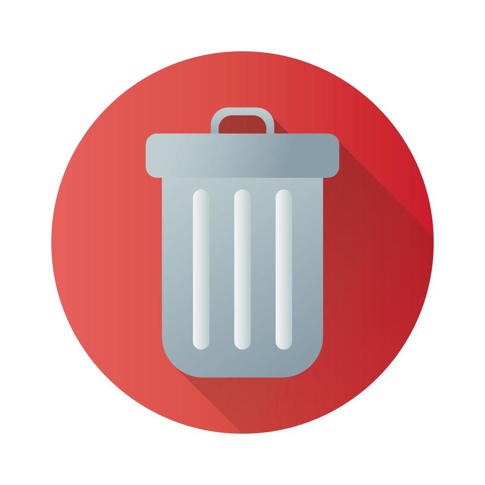 bin waste block style icon vector