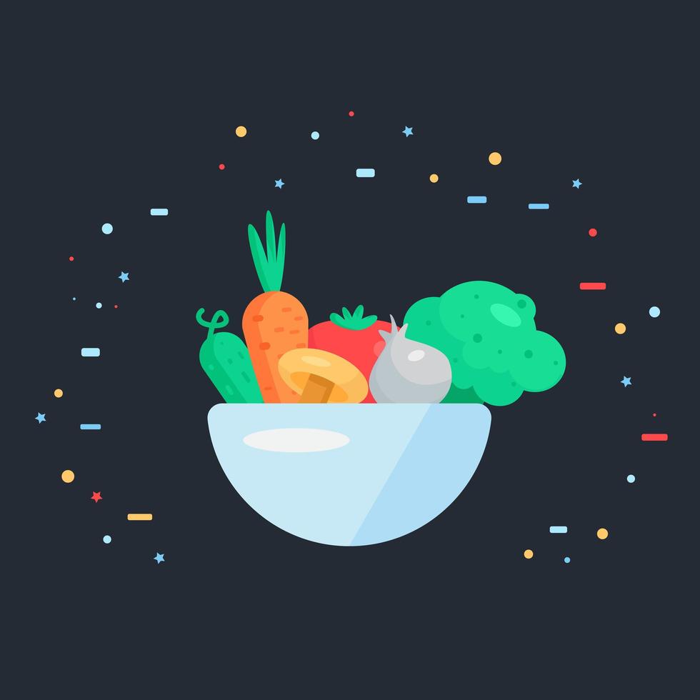 Fresh Vegetable Salad vector