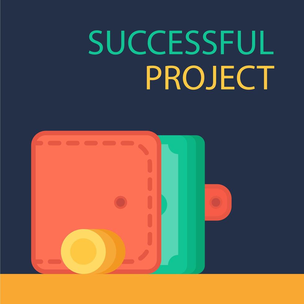 Successful Project Banner vector