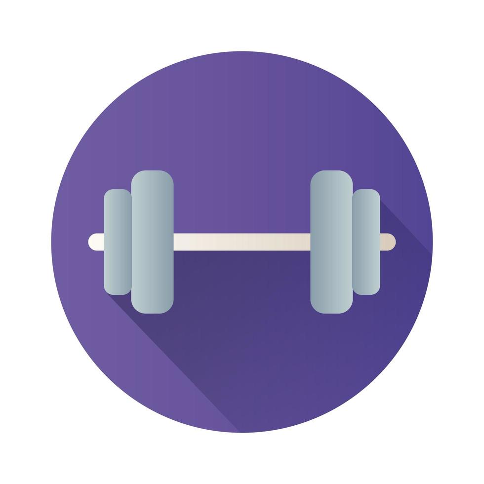 dumbbell gym block style icon vector