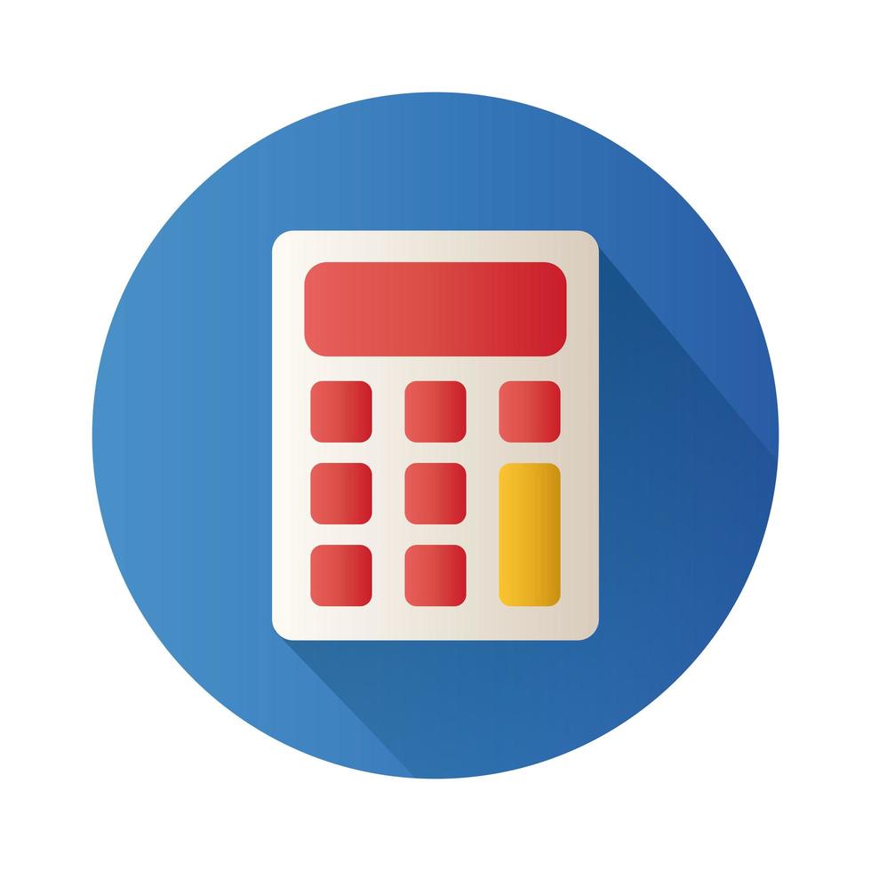 calculator math block style icon vector