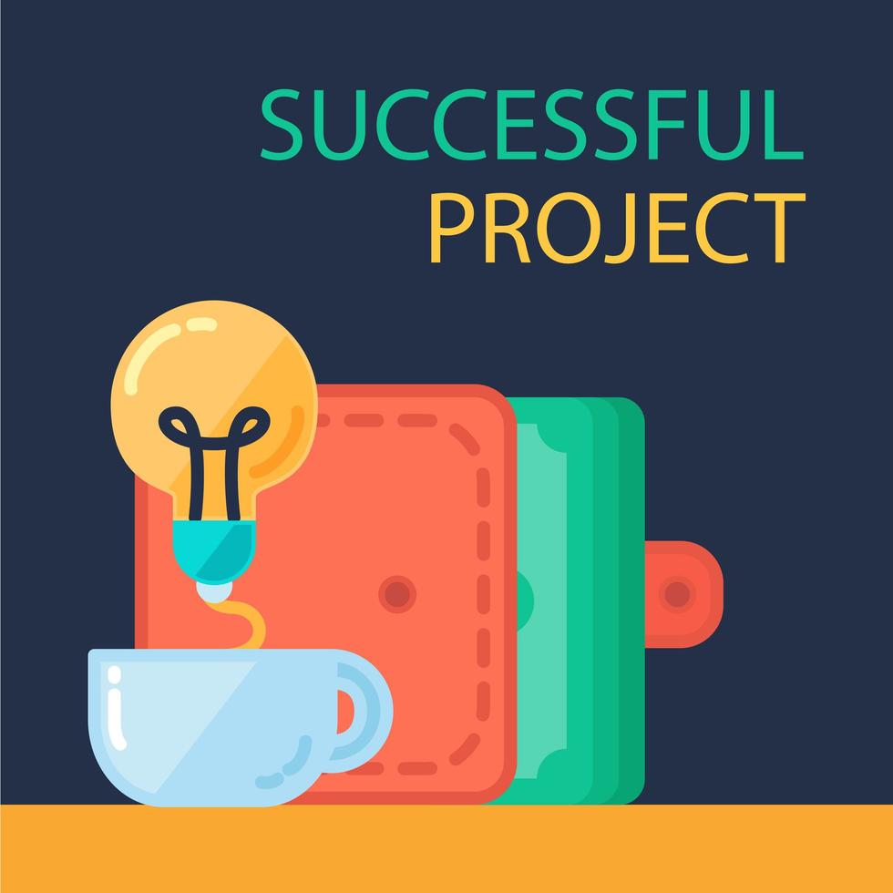 Successful Project Banner vector