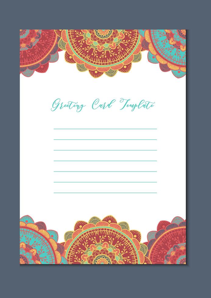 Mandala vintage template card vector