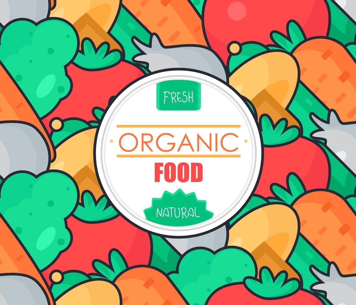 Fresh Vegetable Badge vector