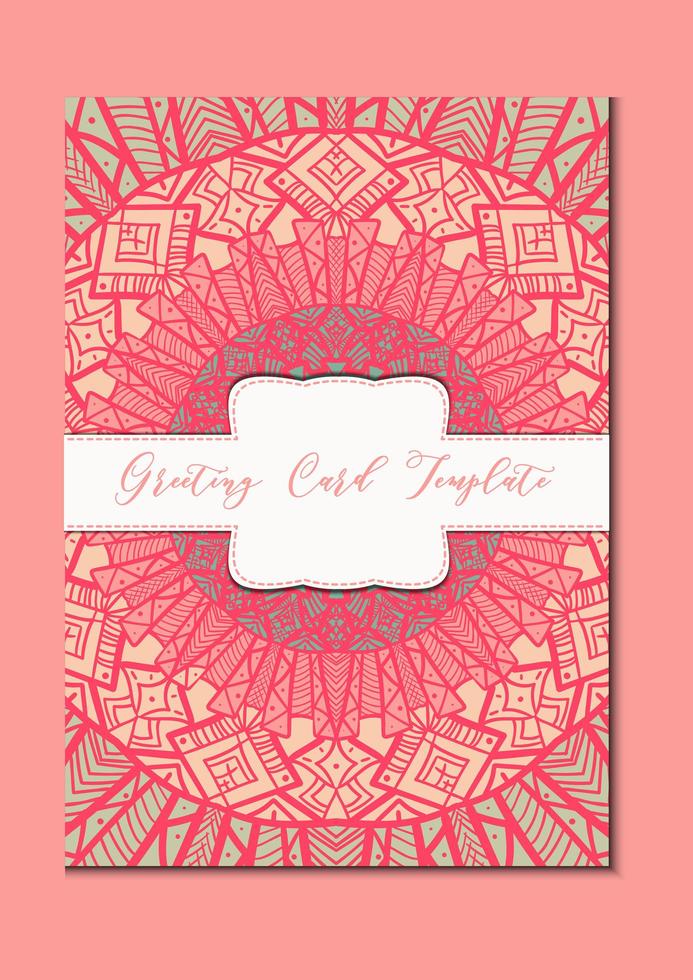 Mandala oriental template card vector
