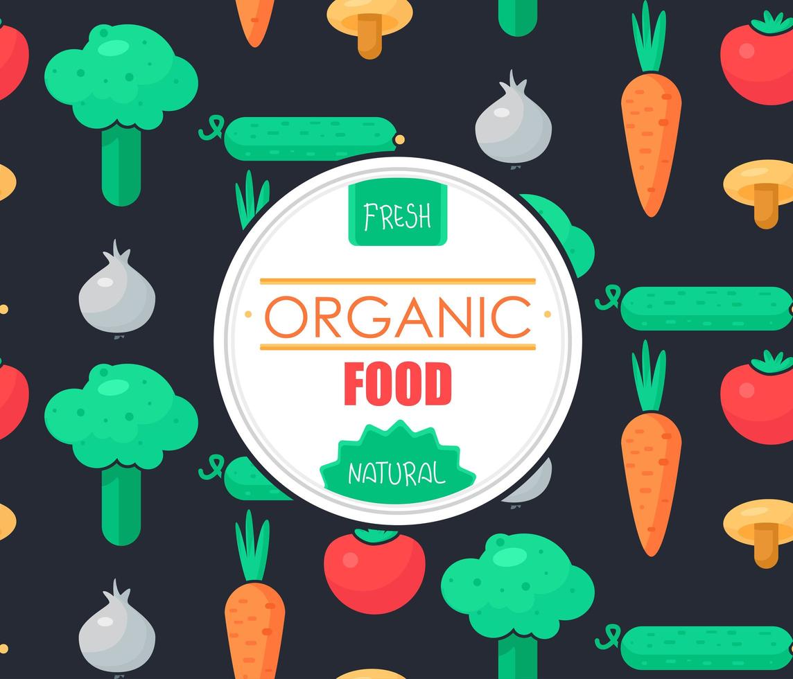 Fresh Vegetable Badge vector