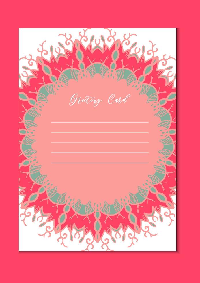 Mandala oriental template card vector