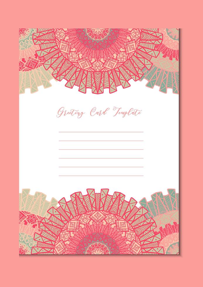 Mandala oriental template card vector