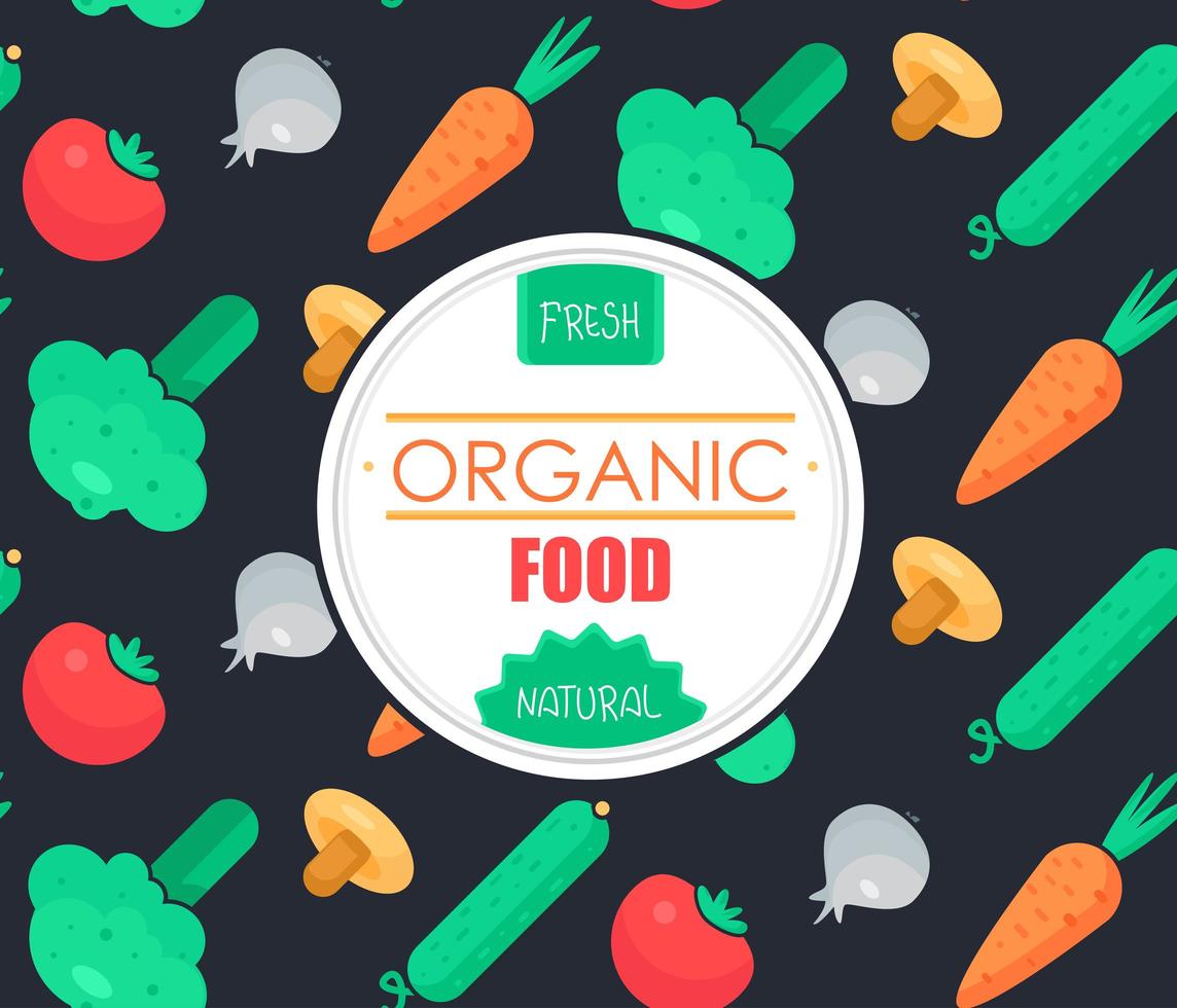 Fresh Vegetable Badge vector