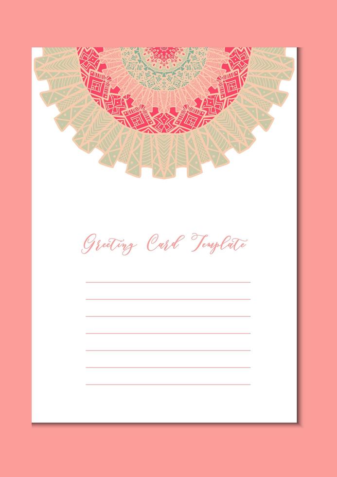 Mandala oriental template card vector