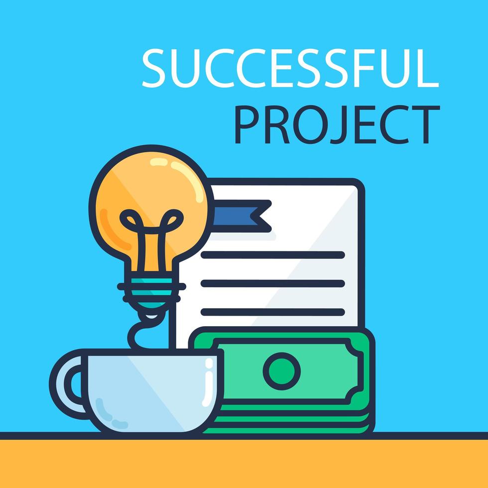 Successful Project Banner vector