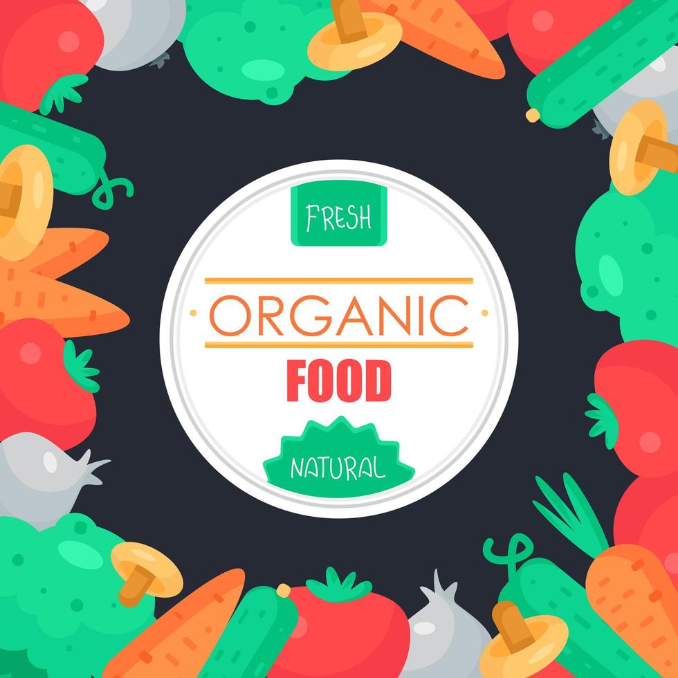 Fresh Vegetable Badge vector