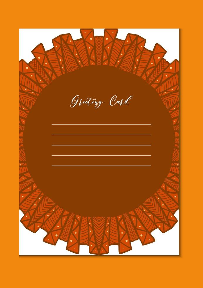 Mandala oriental template card vector