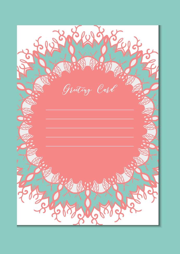 Mandala oriental template card vector