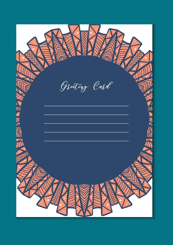 Mandala oriental template card vector
