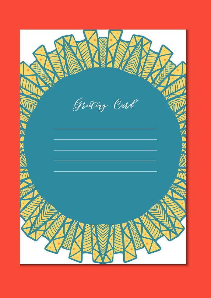 Mandala oriental template card vector