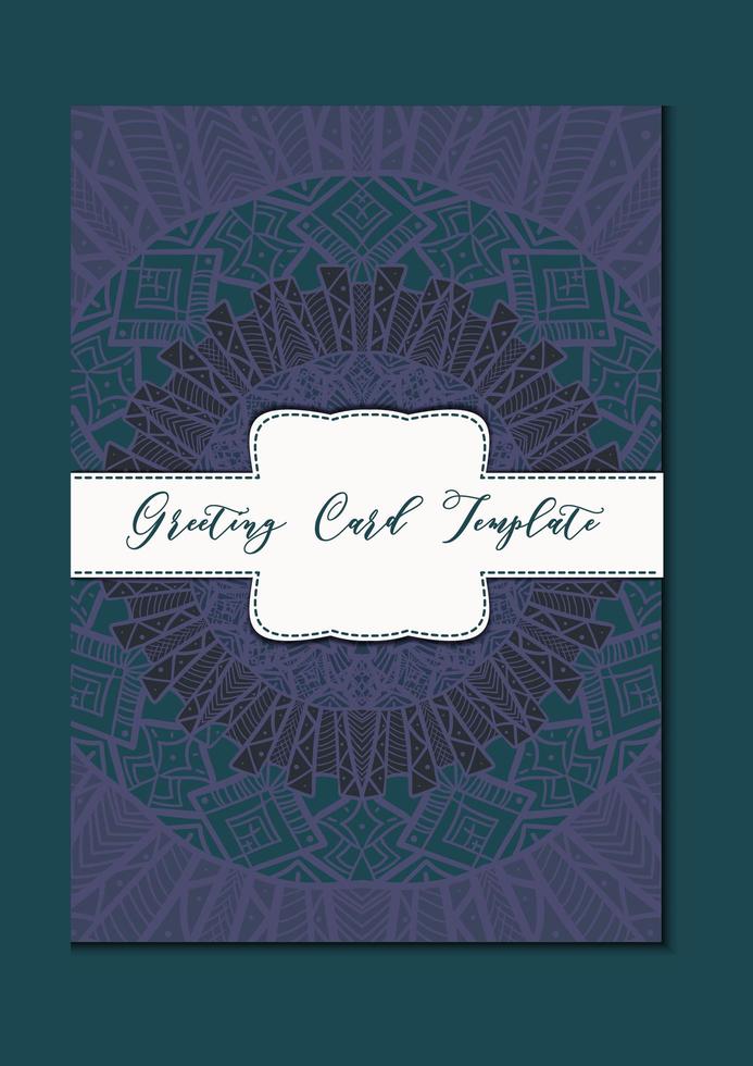 Mandala oriental template card vector