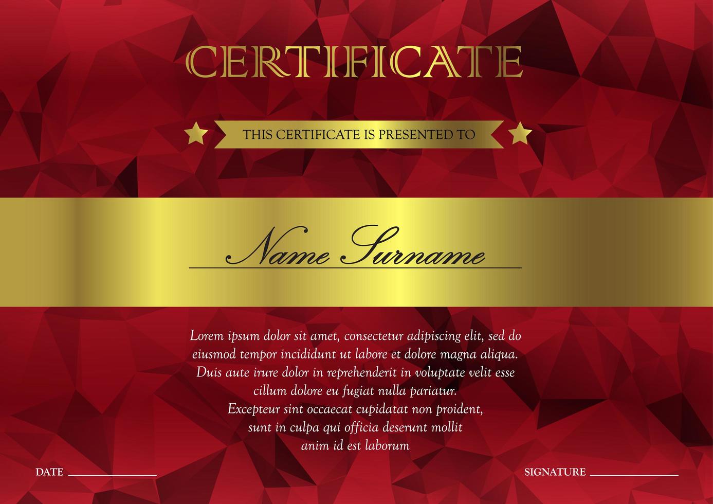 Certificate and diploma template vector