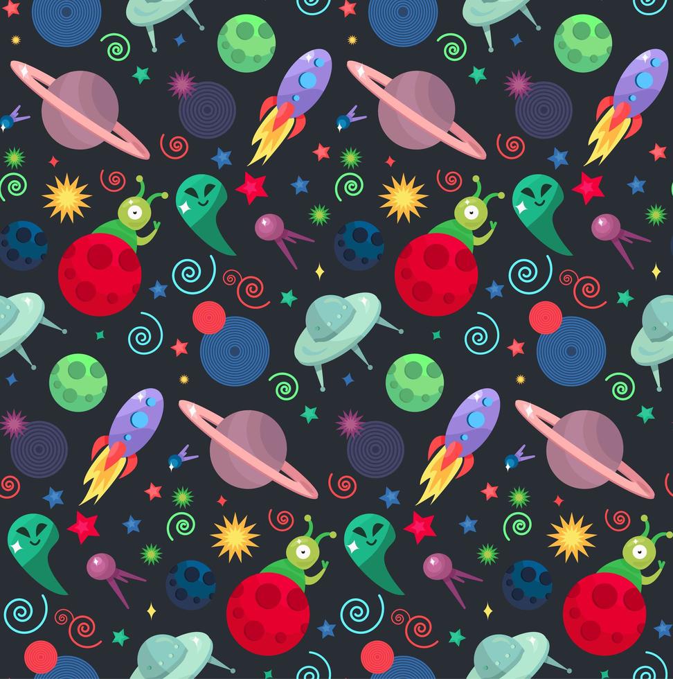 UFO cosmos pattern vector