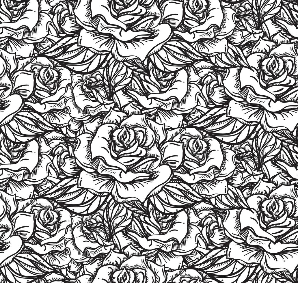 Wedding Rose Seamess Pattern vector