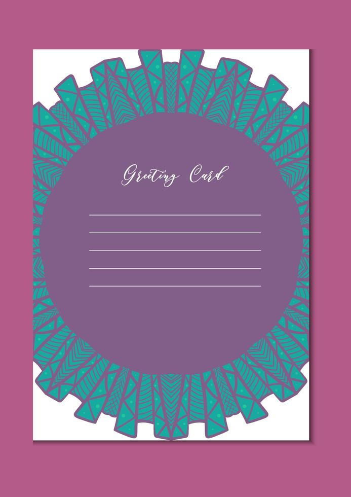 Mandala oriental template card vector