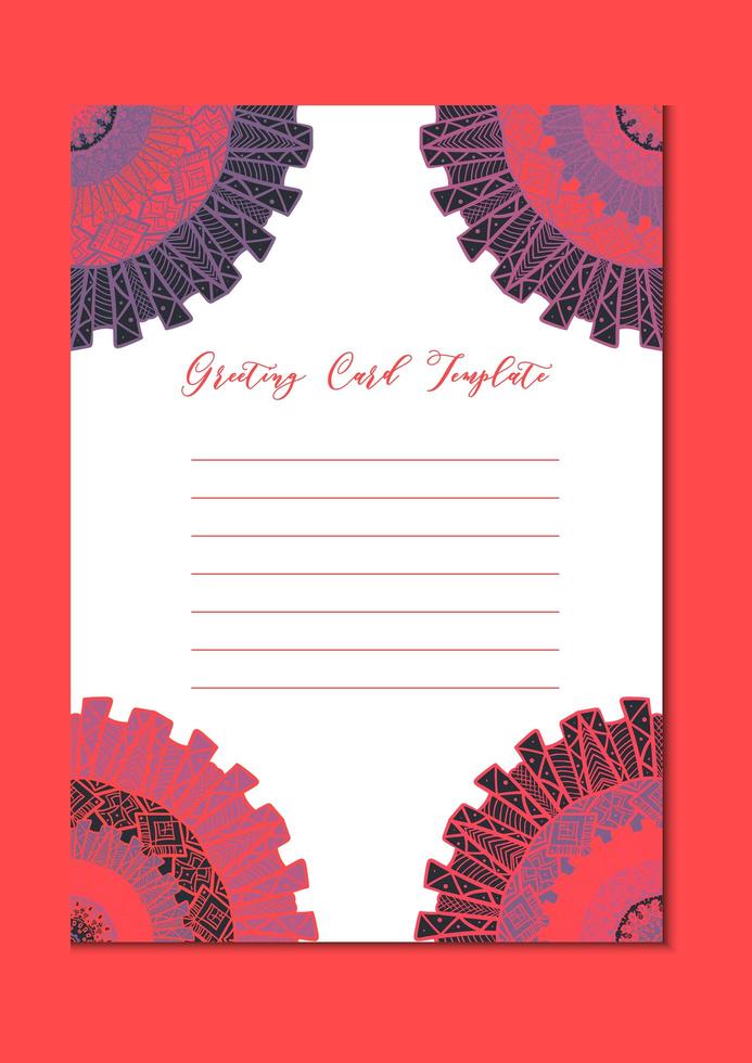 Mandala oriental template card vector