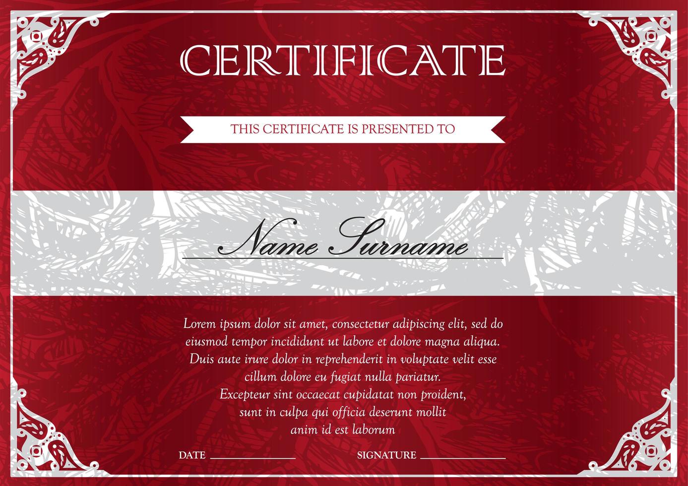 Certificate and diploma template vector