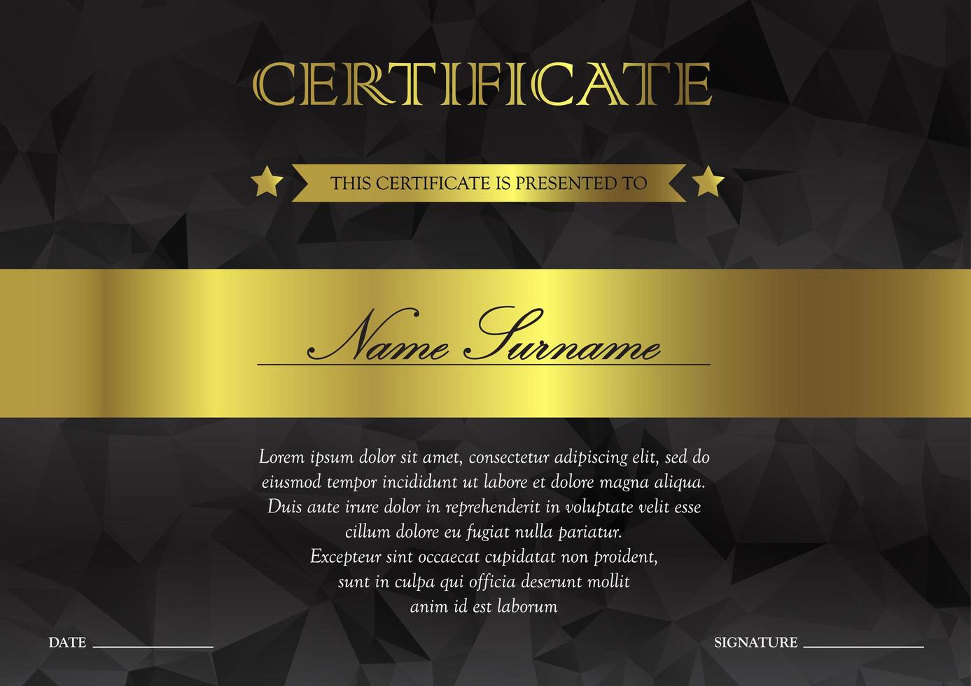 plantilla de certificado y diploma vector