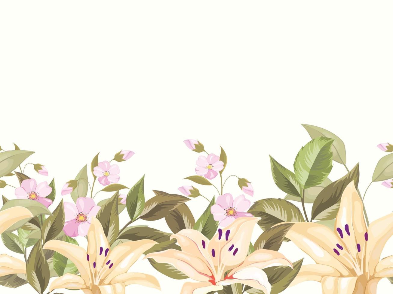 Floral Seamless Pattern Design, for Fashion and Background vector