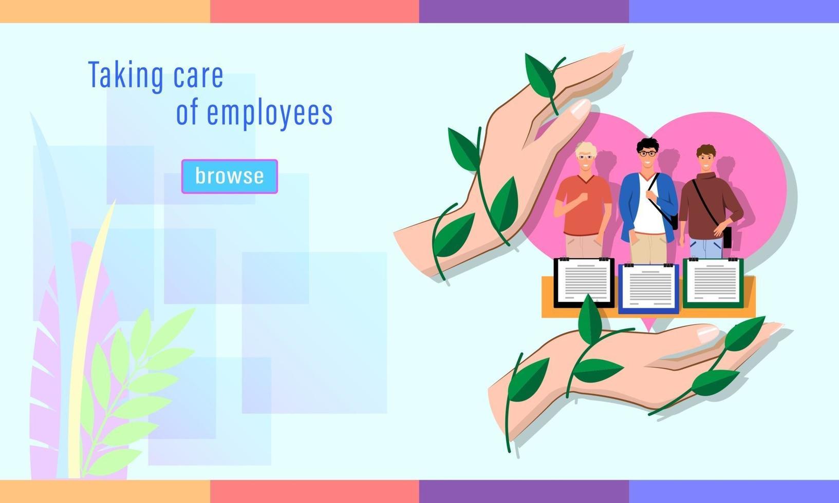 Recruitment Agency Open Vacancies Flat Style vector