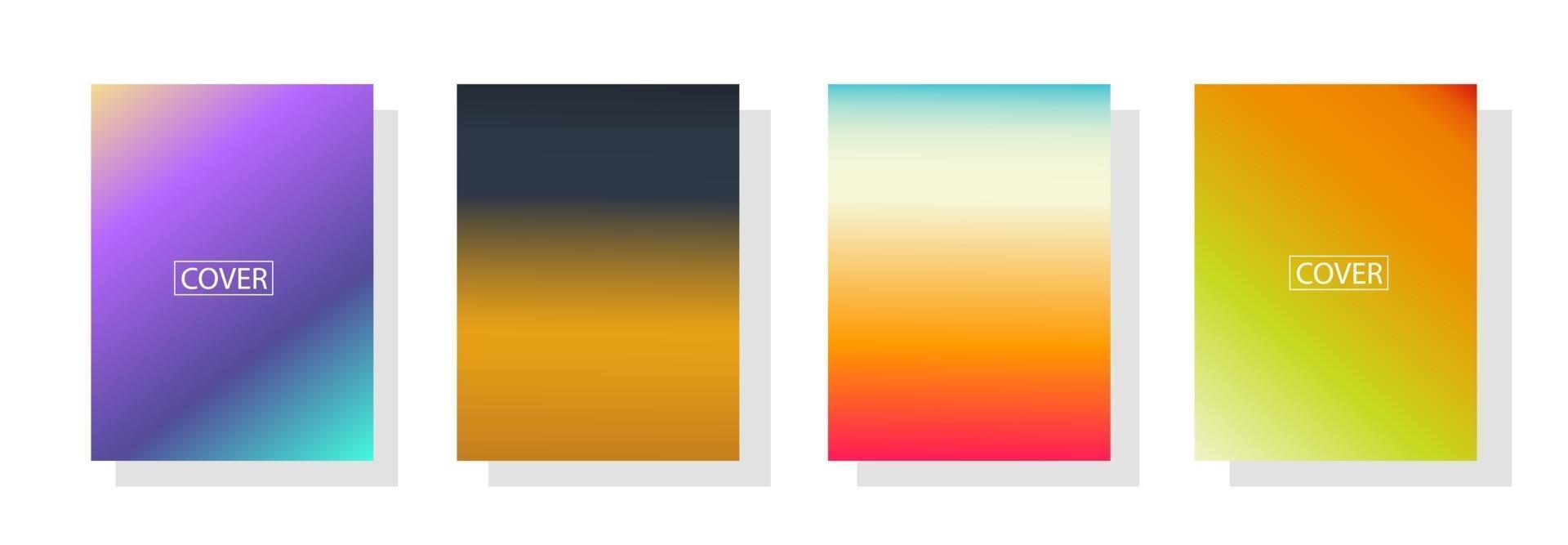 Collection of gradient backgrounds for poster flyer banner vector