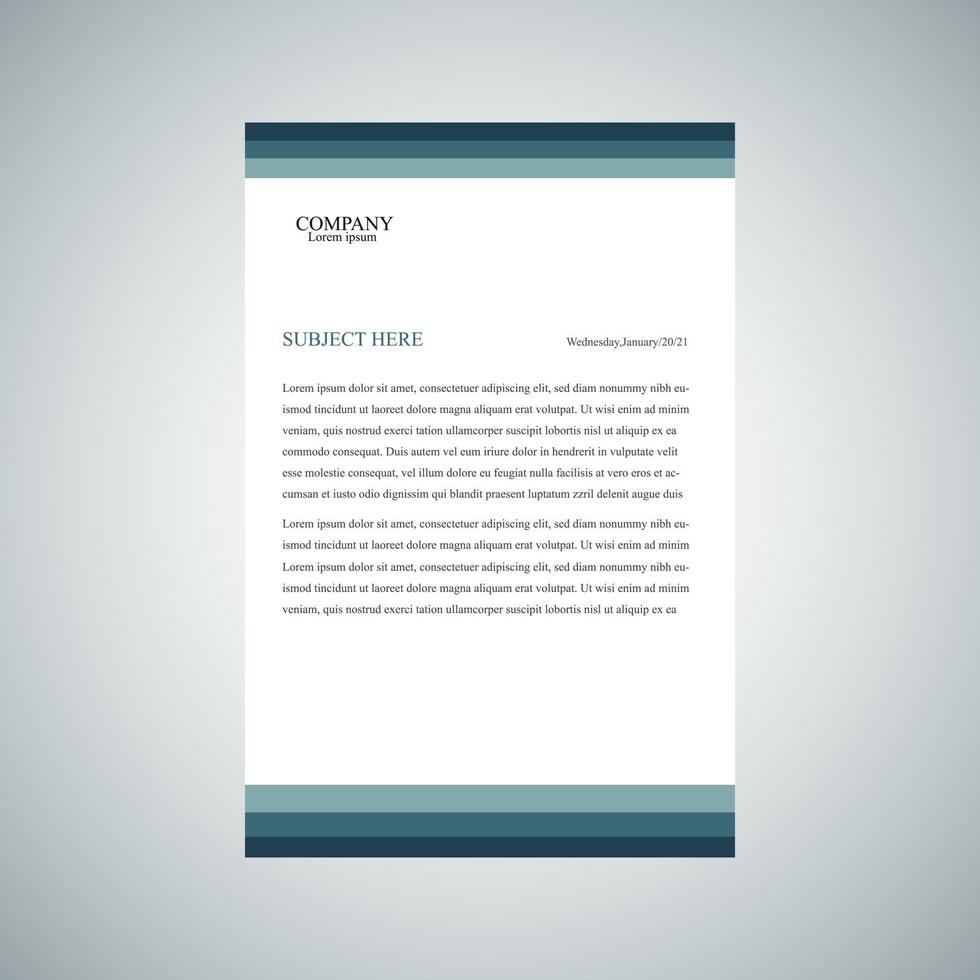 Letterhead template design vector illustration