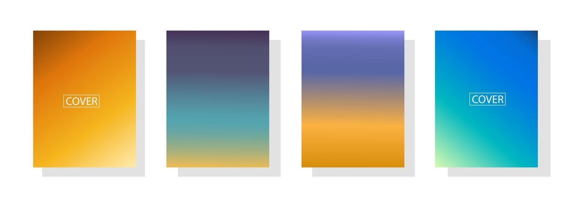 Conjunto de fondo abstracto con un hermoso color de gradación, fondo colorido para el telón de fondo de la pancarta del aviador del cartel.banner vertical. vector