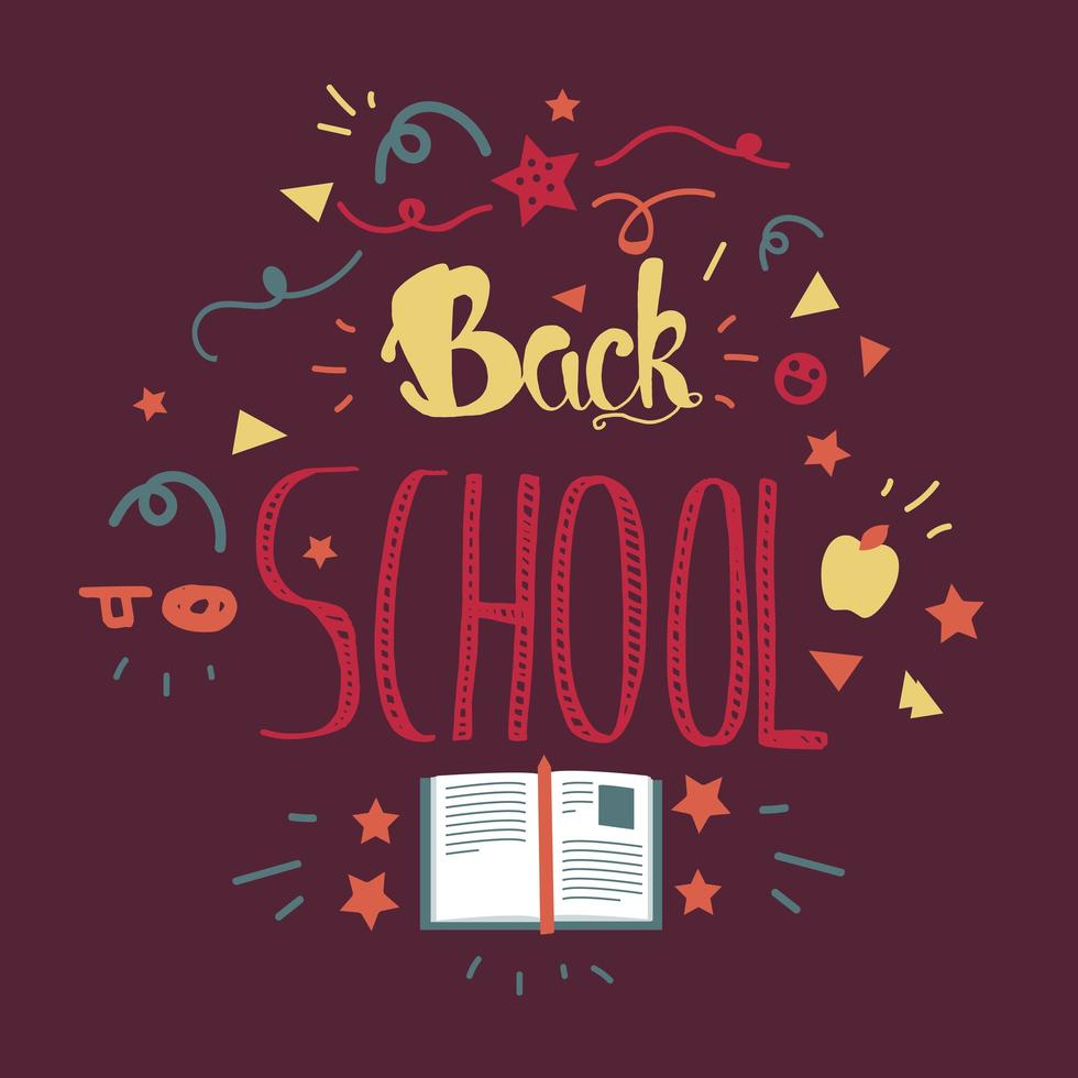 Back To School Lettering vector