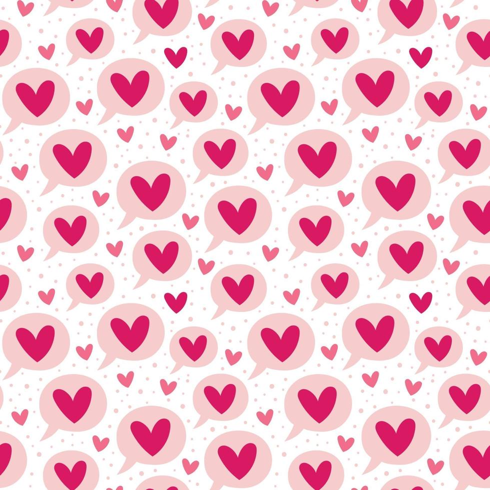 St Valentine's holiday Love message seamless pattern vector