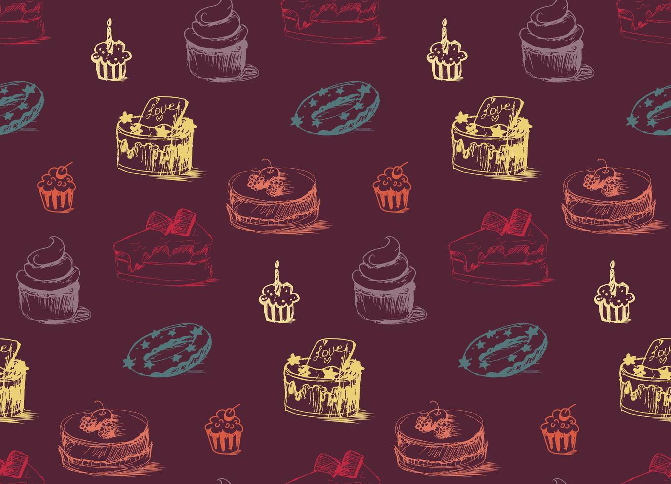 Tasty Cakes Seamless Pattern vector