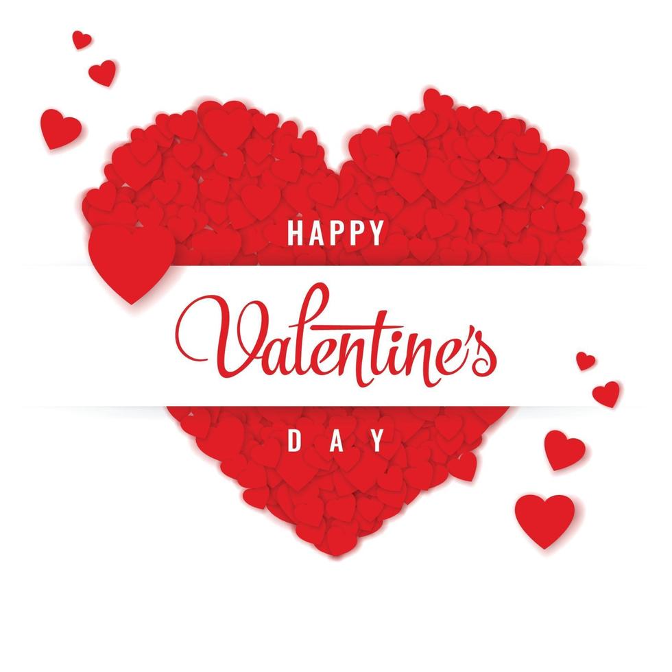 happy valentine's day vector illustration