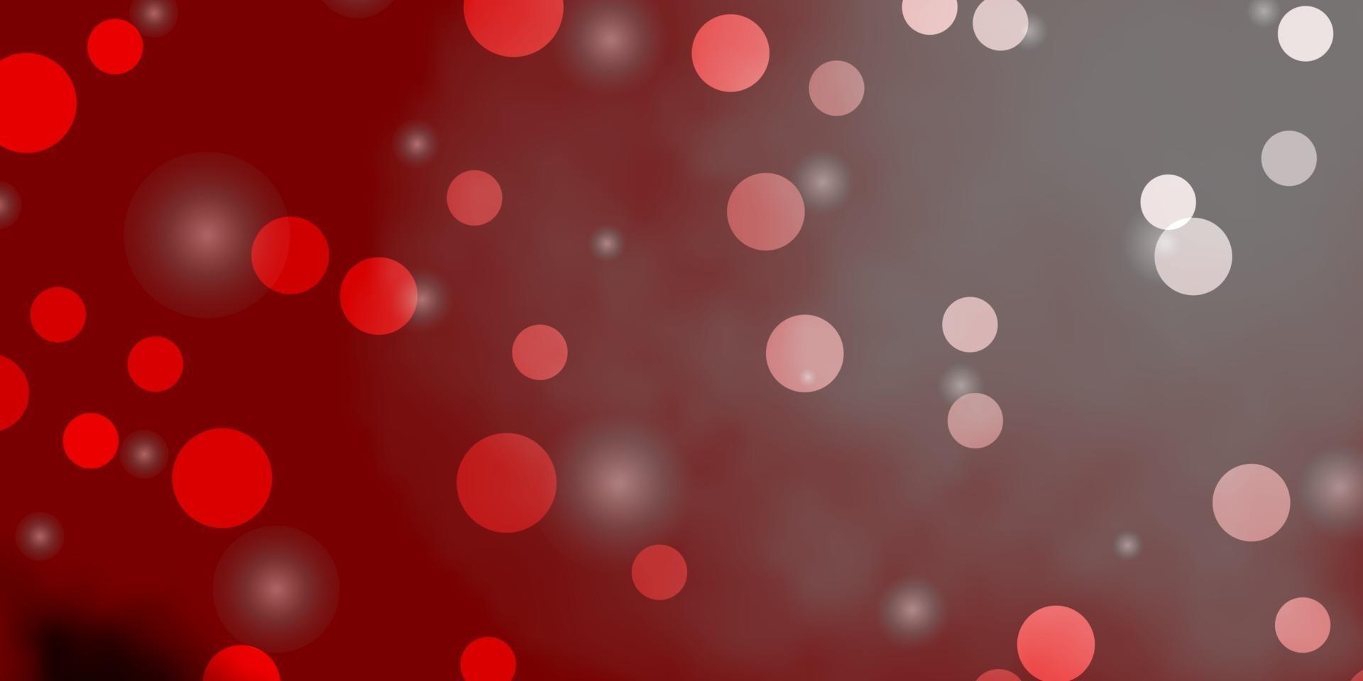 Dark Orange vector pattern with circles, stars.