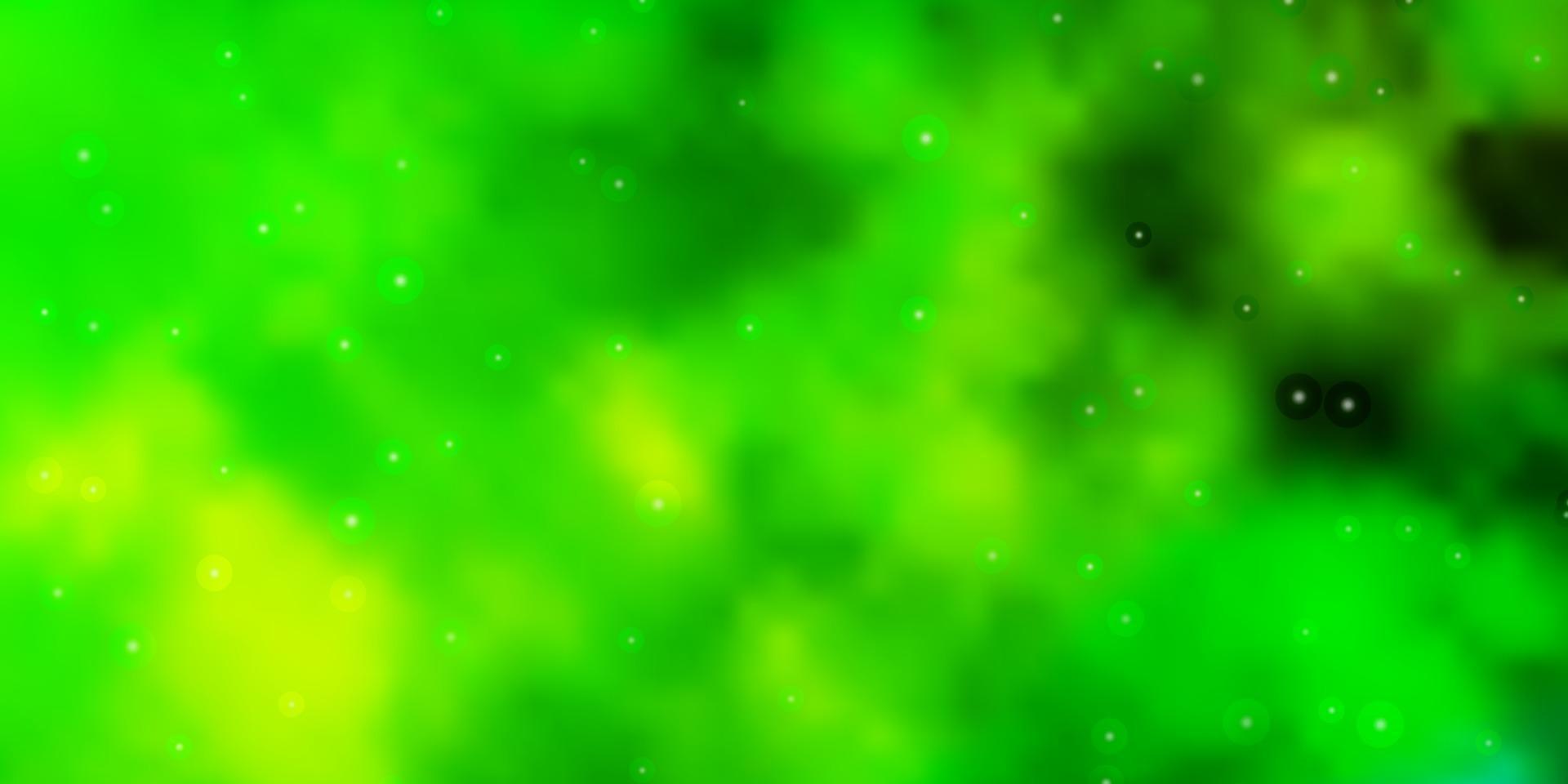 Light Green, Yellow vector texture with beautiful stars.