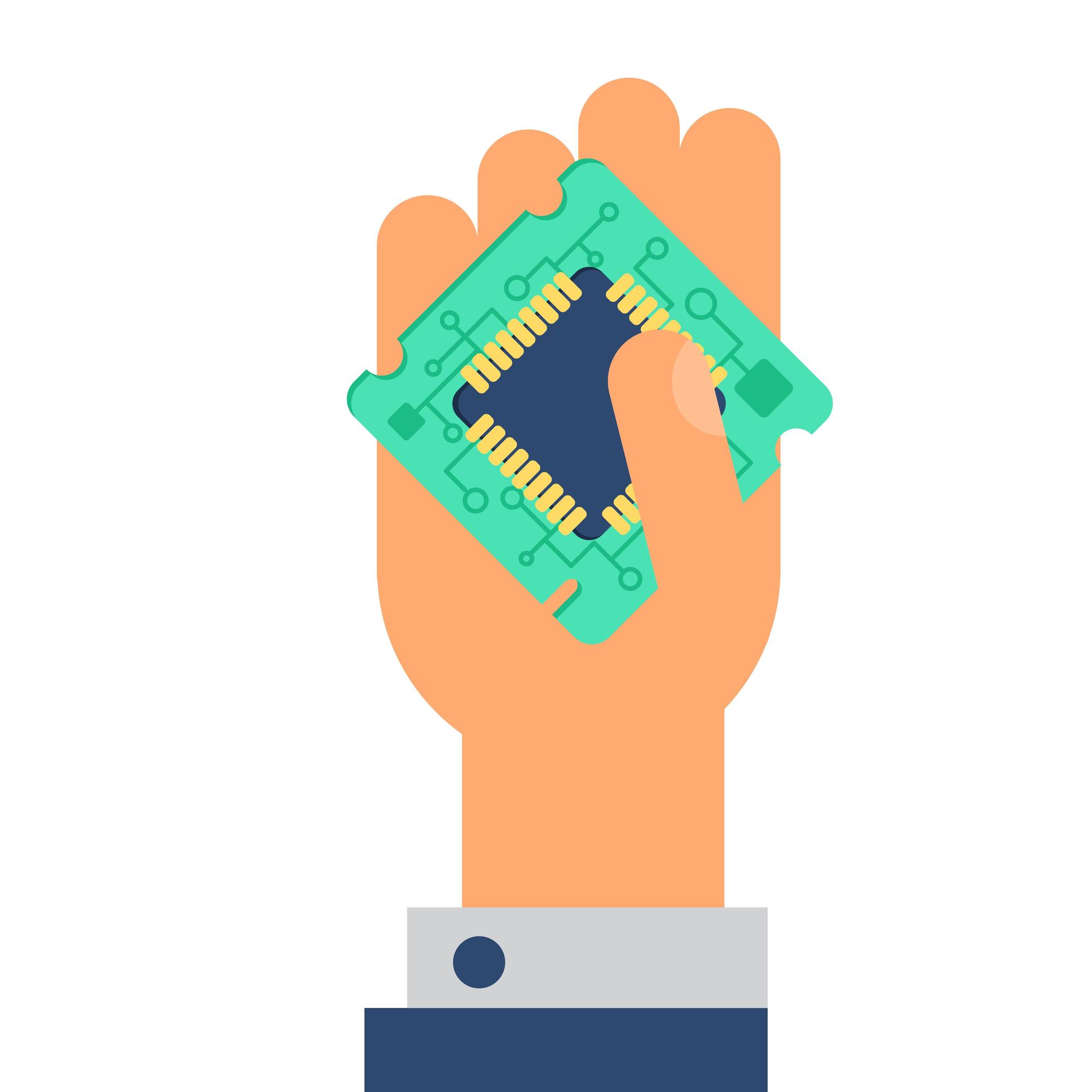 Computer Processor Chip 2000156 Vector Art at Vecteezy