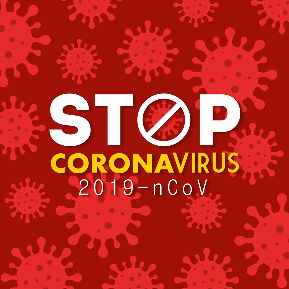 Stop coronavirus campaign vector