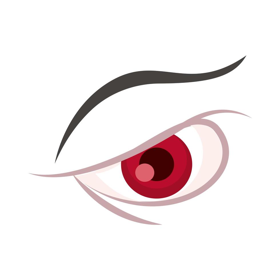dark evil clown eye halloween icon vector