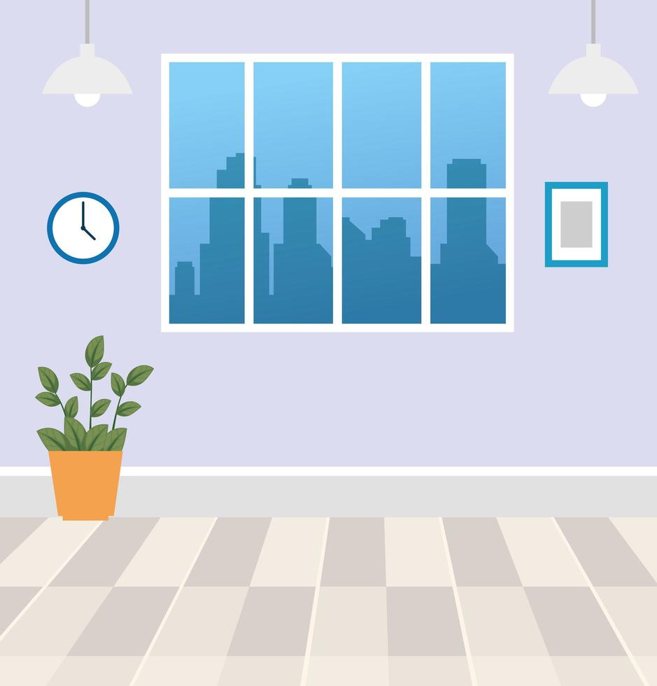 Interior apartment background vector