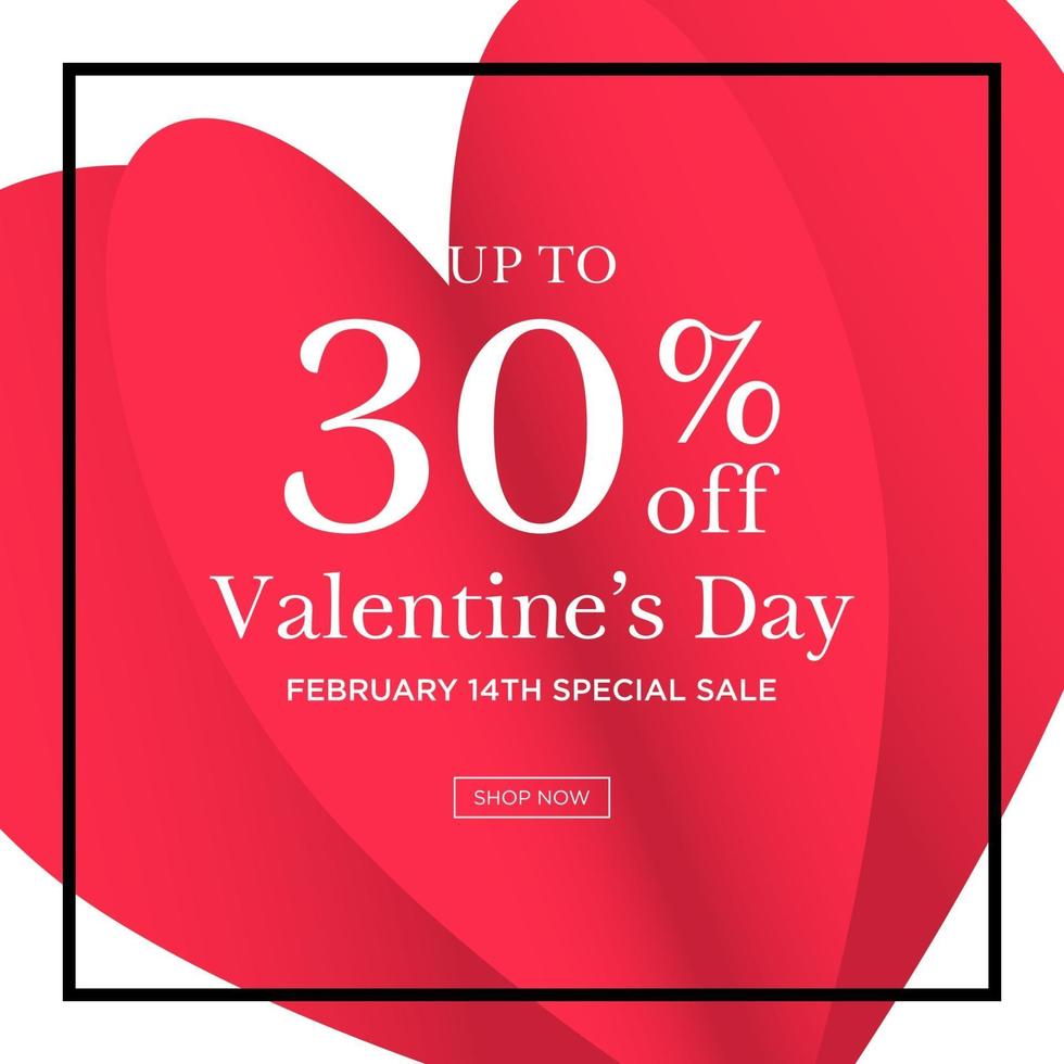 Valentine's day sale frame vector