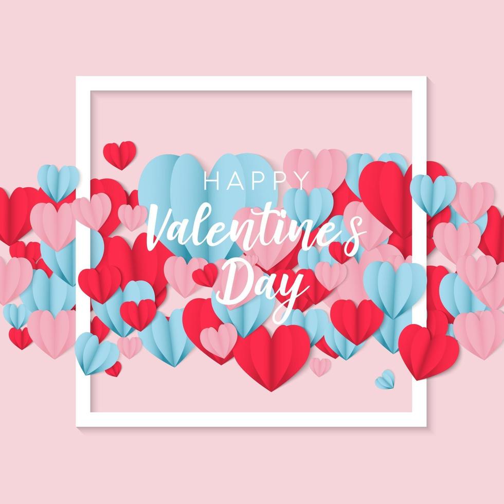 Elegant happy valentine's day stylish greetings vector