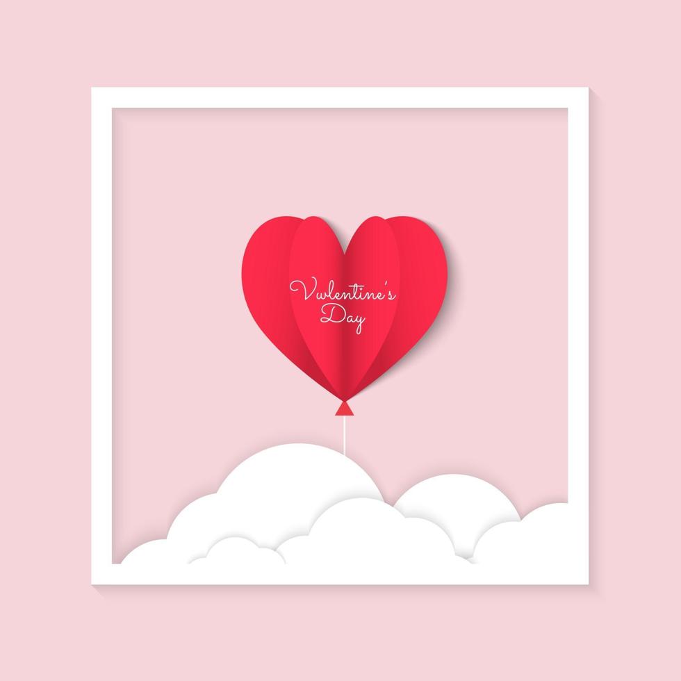 Graceful valentine day love template post vector