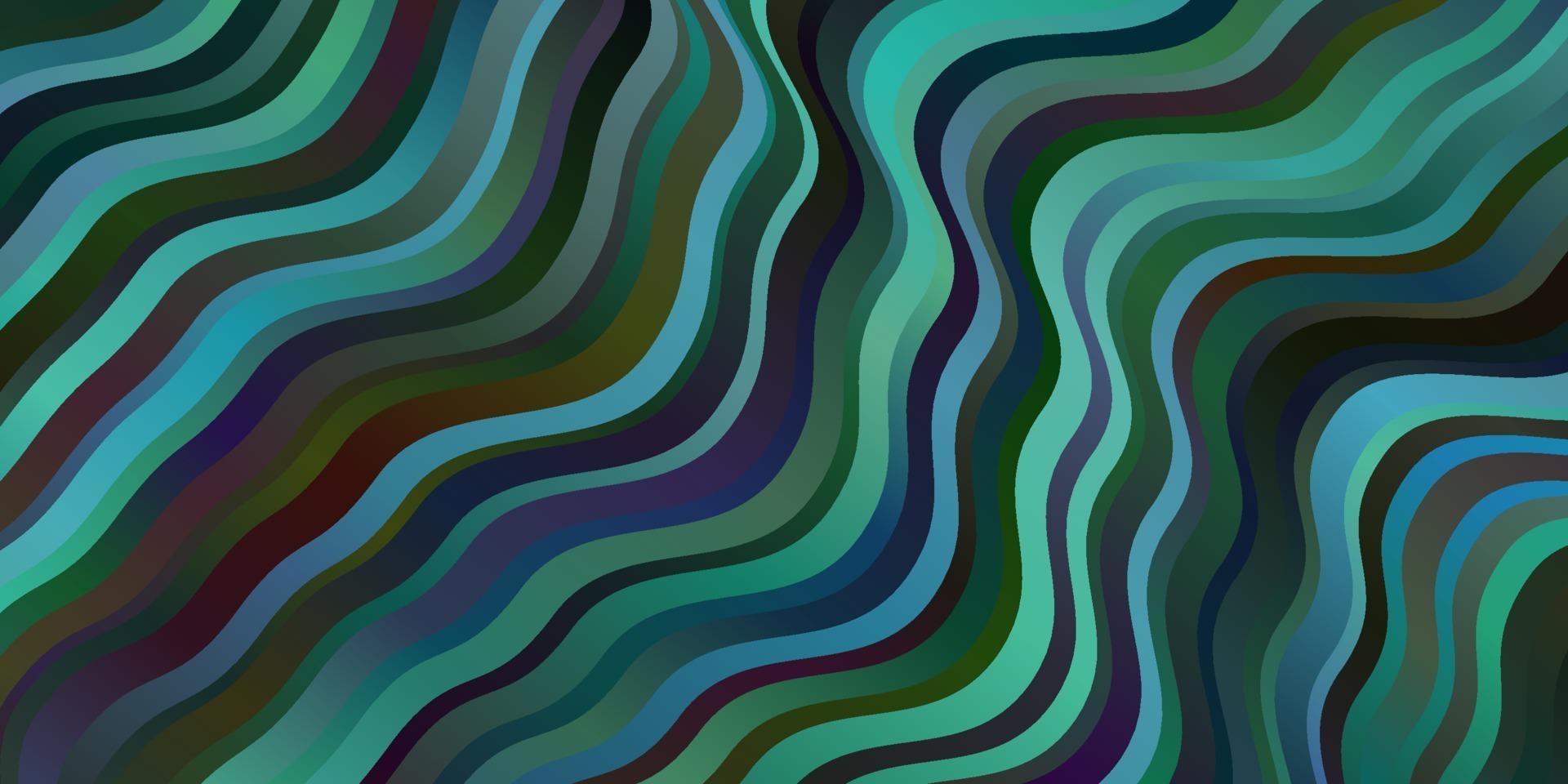 Dark Green vector background with wry lines.