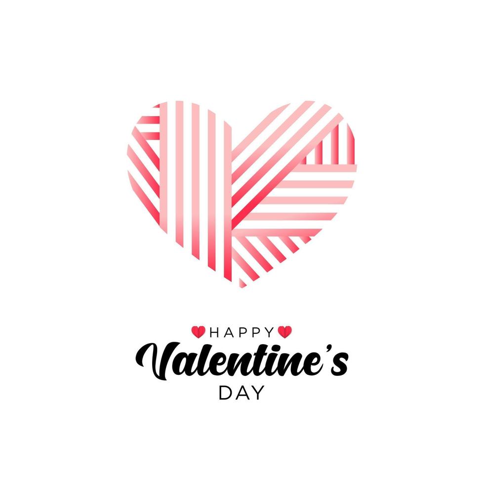 Happy valentine day with white background heart shapes post vector