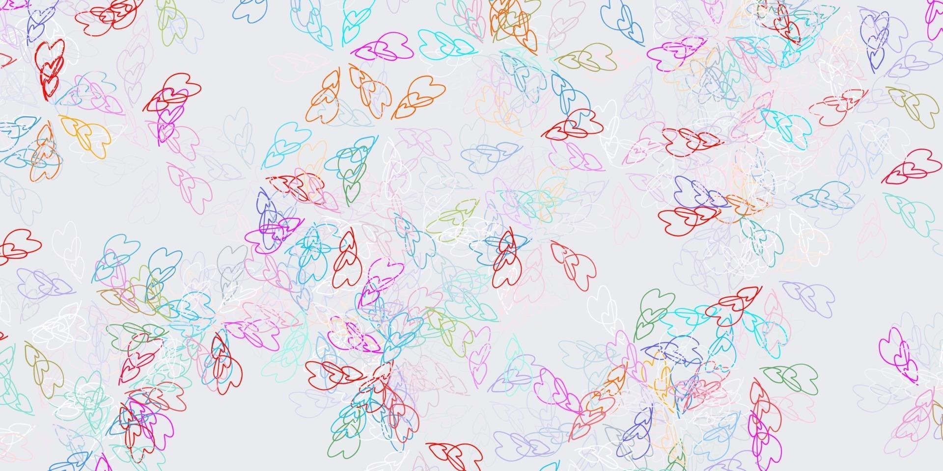 Light multicolor vector abstract background with leaves.