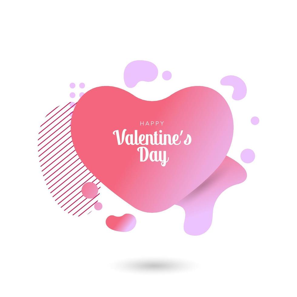 Happy valentines day greeting wish template vector